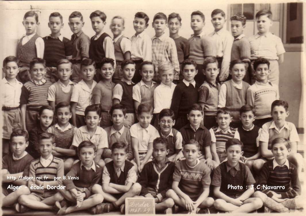 Classe de Cours Moyen2, 1948-1949, mr Covés