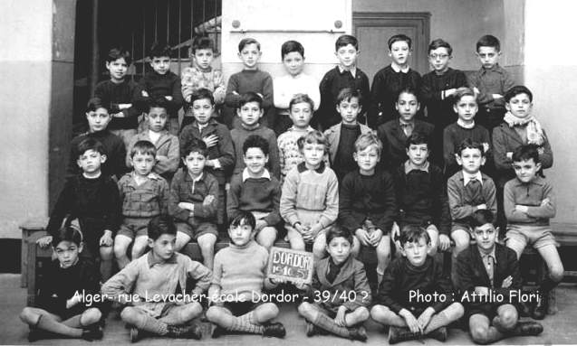 Alger, école Dordor, rue Levacher, la 5è = CE2 ? 1939/40 